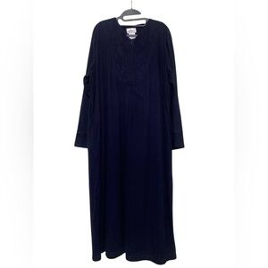 Elegant Navy Long Sleeve house coat robe